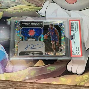 Jalen Duren 2022-23 Panini Prizm Fast Break Rookie Auto Detroit Pistons PSA 10